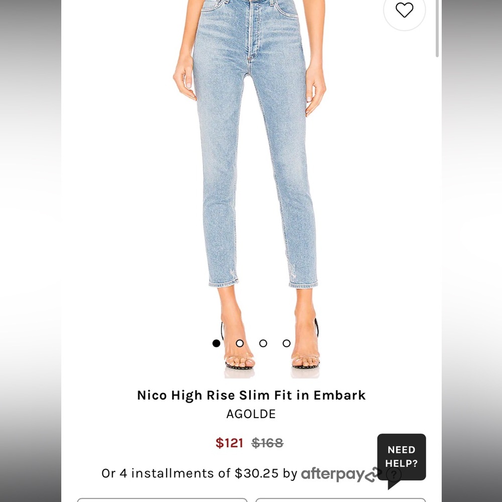 Agolde Nico High Rise Slim Flit jeans
